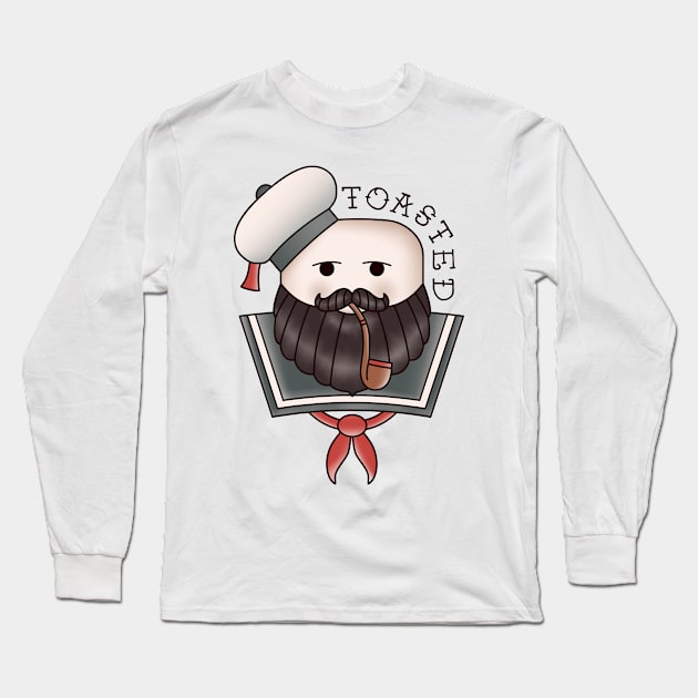 Marshmallow Sailor Long Sleeve T-Shirt by HandsOffMyDinosaur